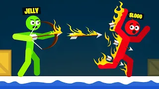 I Burned MY FRIEND with FIRE ARROWS! (Stick Fight)