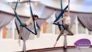 反截肢腿系列🦵芭蕾Arabesque  民族順風旗手｜中進階組合 ｜空中瑜珈｜Aerial yoga｜Avril‘s Class