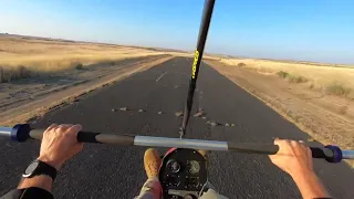 Trike crosswind landing practice with turbulence  & rotor