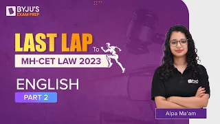 MH-CET Law English Grammar | MH-CET Law 2023 English Questions | Last Lap to MH-CET Law 2023