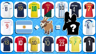Can You Guess Football Players by JERSEY + FLAG + SONG? Messi, Ronaldo, Haaland, Neymar