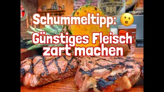 Schummeltipp: Günstiges Fleisch weich machen - Westmünsterland BBQ