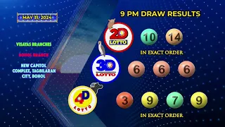 [LIVE] PCSO 9:00 PM Lotto Draw - May  31, 2024