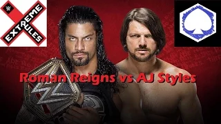 Roman Reigns vs AJ Styles WWE Championship - WWE Extreme Rules 2016 - WWE 2K16 Sims