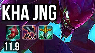 KHA'ZIX vs KAYN (JUNGLE) | Rank 2 Kha, 12/2/9, Legendary, 1.2M mastery | EUW Challenger | v11.9