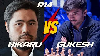 Hikaru Nakamura vs Gukesh | The Candidates 2024 Round 14