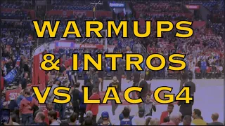 Warriors (2-1) pregame warmups & intros before Clippers Game 4 at Staples Center