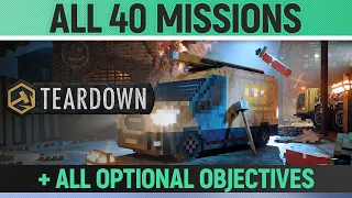 Teardown - All 40 Mission Solutions + All Optional Objectives & Explanation (Full Game)