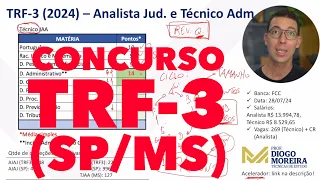 Concurso TRF-3 (SP/MS): Análise do edital e dicas de estudo