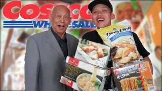 Chinese Grandpa Tries COSTCO’S Chinese Food For The First Time!