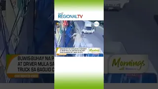 2 pahinante at driver, tumalon mula sa delivery truck sa Baguio City #shorts | GMA Regional TV