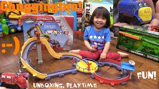 Toy Trains for Kids! Chuggington StackTrack High Speed Rescue Set, Motorized. Unboxing & Playtime