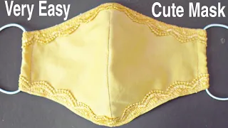 😷Very Easy New Style Pattern Mask😷 - Face Mask Sewing Tutorial - Anyone Can Make This Mask😷