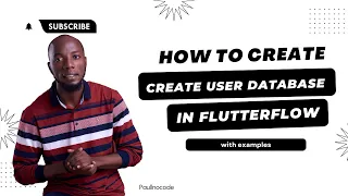 How to create user database in flutterflow