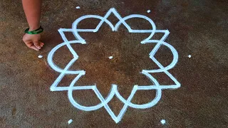 Panguni uthiram special star flowers kolam|5*3 Begginners rangoli| pandaga muggulu| Super rangoli