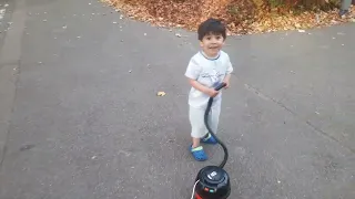 the kid who takes Henry Hoover everywhere!