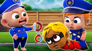 Little Police Chases Thief - Police Officer Song - Funny Songs & Nursery Rhymes - PIB Little Songs