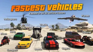 GTA V Fastest Vehicles in Every Vehicle Class | Cars, Bikes, Planes, etc