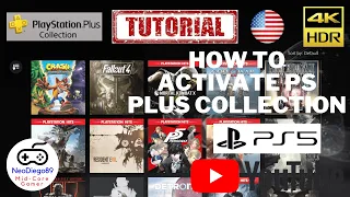 How to Activate PS Plus Collection on PS5 - Tutorial (English)