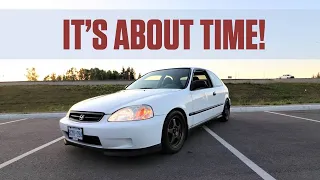 Driving the H22 Swapped Civic Hatchback - Passed Inspection