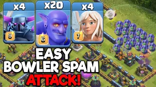 BOWLER SPAM = EASY TO USE 3 STAR ATTACK! Best Ground TH14 Attack Strategy | Clash of Clans