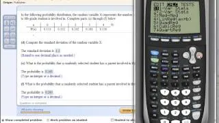 TI Calculator - Discrete Random Variable - Probability Distribtuion