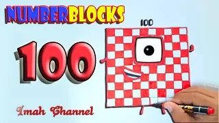 Numberblocks 100 - How to draw and coloring numberblocks blinks eye