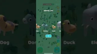 Animals List from Merge Cute Pet App