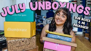 My Biggest Unboxing Yet?! July Book Boxes from Fairyloot, Illumicrate, Locked Library, GSFF & More!