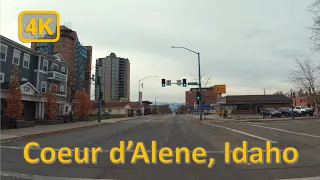 Driving in Downtown Coeur d'Alene, Idaho - 4K60fps