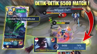 MAKRO TOP 1 GLOBAL HAYABUSA SAAT TERTEKAN ! DETIK - DETIK 6500 MATCH RANKED ! MOBILE LEGENDS !