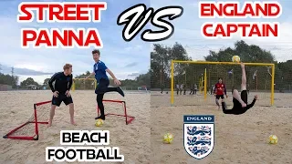 Street Panna vs England Captain! Beach Football + Bicycle Kicks!!