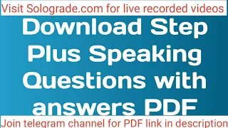 Step plus assessment latest || Step Plus Assessment speaking Questions with answers #codeclub