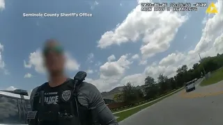 Florida police officer drives off after being pulled over for speeding by sheriff's deputy