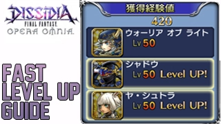 【アプリ】 【DFFOO】Dissidia FF Opera Omnia EXP Level Up Guide