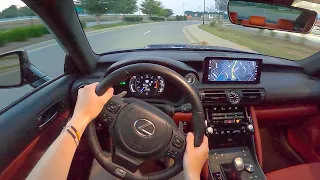 2023 Lexus IS500 F-Sport Performance - POV Night Drive (Binaural Audio)