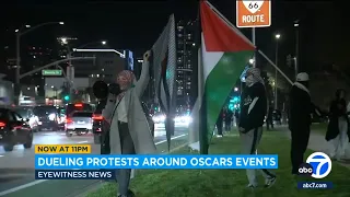 Protests over Gaza war block streets near Oscar ceremony