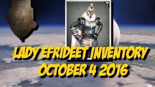 Destiny Rise of Iron - Lady Efrideet inventory - October 4 2016