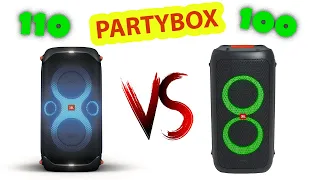 Колонка JBL PARTYBOX 110 VS JBL PARTYBOX 100 обзор сравнение качество звука тест ЧТО ВЫБРАТЬ?