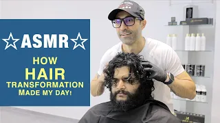 ASMR ☆ BEST RELAXING HAIRCUT TRANSFORMATION - HOW A BARBER CAN CHANGE YOUR DAY!