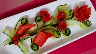 #beautiful 🎀 Ribbon 🎀🎗️ design 🎀 with 🎀 vegetables 🥒🥒