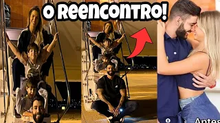 Gusttavo Lima e Andressa Suita viajam para Sete Lagoas Minas Gerais e Gusttavo tira a camisa no show