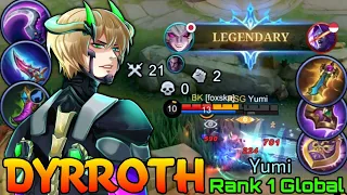 21 Kills Dyrroth Killing Machine Mode - Top 1 Global Dyrroth by Yumi - Mobile Legends