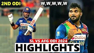 Sri Lanka vs Afghanistan 2nd Odi Full Highlights 2024   Sl vs Afg 2nd odi Highlights   AFG VS SL ODI