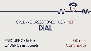 Dial tone (USA 1). Call-progress tones. Phone sounds. Sound effects. SFX