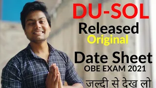 DU-SOL released ORIGINAL DATE SHEET || OBE EXAM 2021  || YSC ACADEMY || MUST WATCH