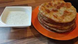 Лепешки из соленых огурцов/ Lepeshki/ Fladenbrot mit saueren Gurken