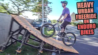 HEAVY URBAN MTB FREERIDE ON ENDURO BIKES!