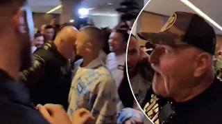 💥Tyson Fury s father John apologises after headbutting Oleksandr Usyk team member   It s just the w💥