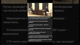 Путин проводит совещание с Шойгу по вопросам частичной мобилизации #shorts #новости #мобилизация